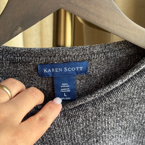 Karen Scott Men's Gray Sweater | Large - Picture 4 of 6